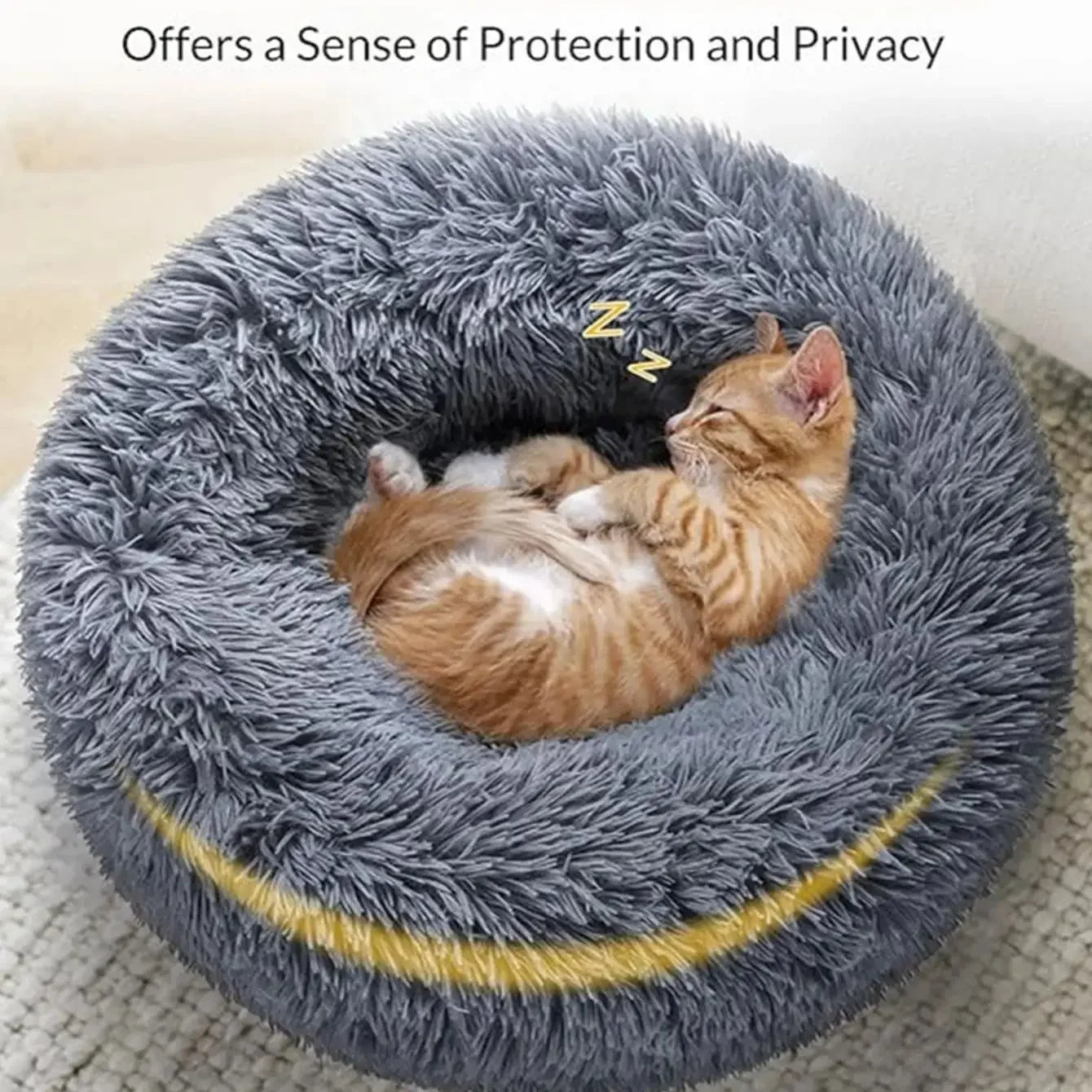 PawHaven Plush Dog & Cat Bed